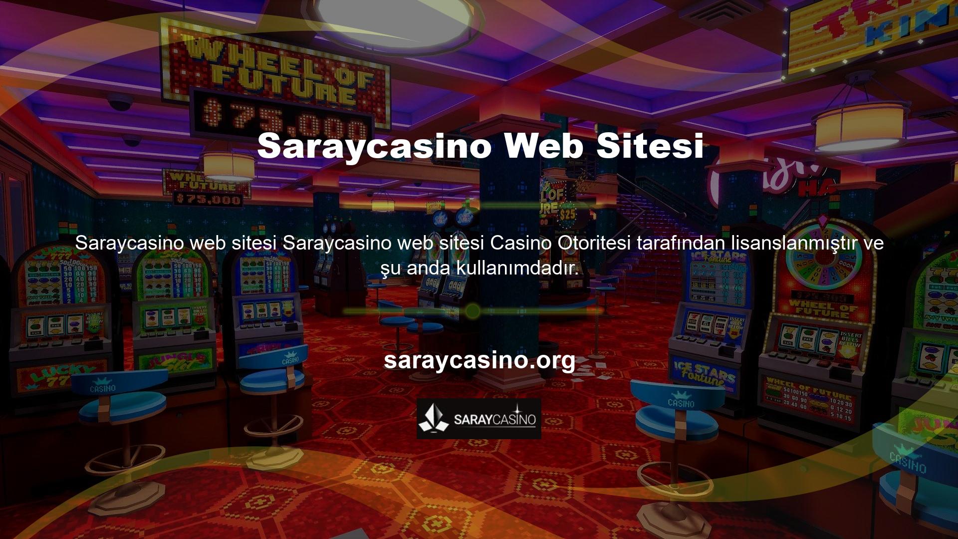 Saraycasino ayrıca oyunculara bahis, canlı bahis, casino, canlı casino ve sanal sporlar da sunmaktadır